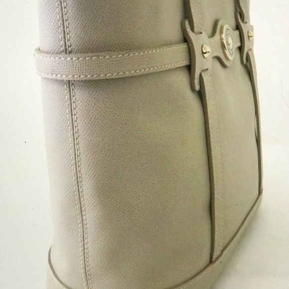 Dooney & Bourke Taupe Crossgrain Leather Tote Bag - Picture 3 of 9